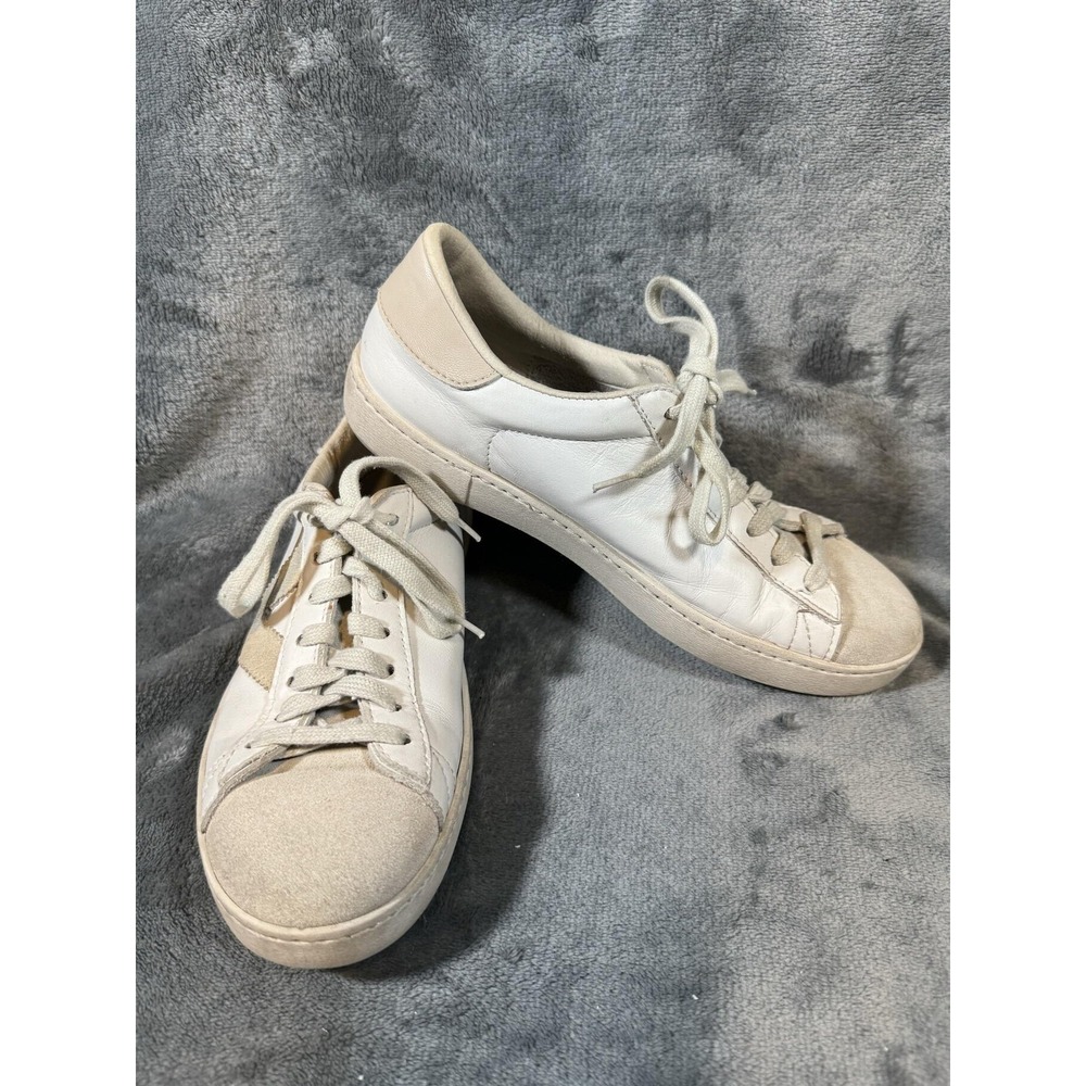 Victoria Shoes Womens Size 6.5 White Leather Suede Low Top Casual Sneakers Spain